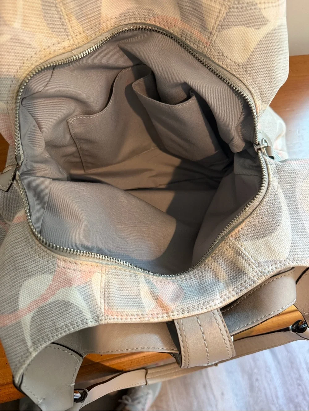 Coach SoHo Optic Lynn Signature Hobo Bag with Leather Trim